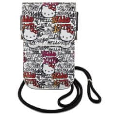 VšeNaMobily.cz Kabelka na mobil HELLO KITTY Leather Tags Graffiti Cord HKOWBHDGPTE beige