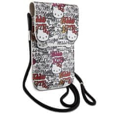 VšeNaMobily.cz Kabelka na mobil HELLO KITTY Leather Tags Graffiti Cord HKOWBHDGPTE beige