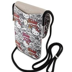 VšeNaMobily.cz Kabelka na mobil HELLO KITTY Leather Tags Graffiti Cord HKOWBHDGPTE beige