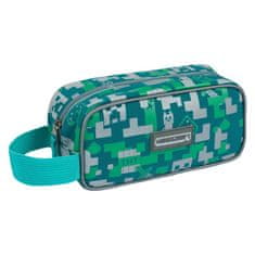 BAAGL Školní set penál a sáček Baagl Minecraft Silver Creeper - 2 díly