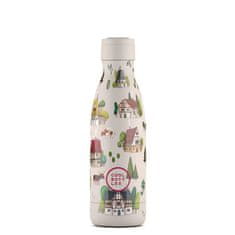 Cool Bottles Dětská nerezová termolahev COOL BOTTLES Kids Tudor Village třívrstvá 350ml 3D