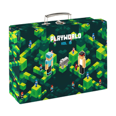 Oxybag Kufřík lamino hranatý A4 Playworld Vol. III.