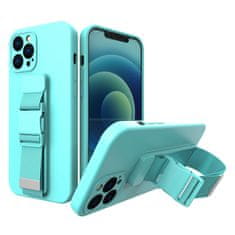 FORCELL Pouzdro na mobil s popruhem Rope Case iPhone 12 mini jasně, modrá, 9145576217696