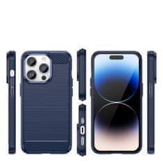 FORCELL Carbon Case kryt na iPhone 14 Pro , silikonové, modré, 9145576267257