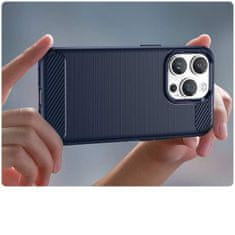 FORCELL Carbon Case kryt na iPhone 14 Pro , silikonové, modré, 9145576267257