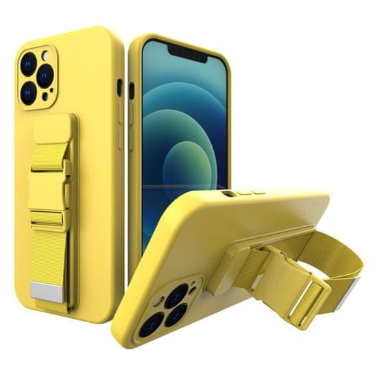 FORCELL Pouzdro na mobil s popruhem Rope Case iPhone 12 mini , žlutá, 9145576217672