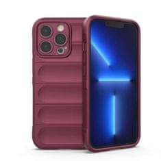 FORCELL kryt Magic Shield Case pro iPhone 13 Pro Max pružné odolné pouzdro, vínově červená, 9145576258613