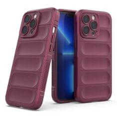 FORCELL kryt Magic Shield Case pro iPhone 13 Pro Max pružné odolné pouzdro, vínově červená, 9145576258613