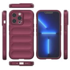 FORCELL kryt Magic Shield Case pro iPhone 13 Pro Max pružné odolné pouzdro, vínově červená, 9145576258613