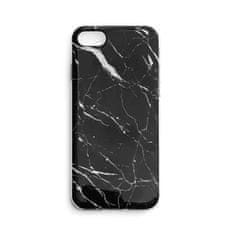 WOZINSKY Zadní silikonový kryt na mobil Marble pro iPhone 13 Pro Max , černá