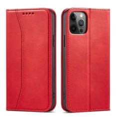 FORCELL knížkové pouzdro Magnet Fancy Case pro iPhone 12 Pro se stojánkem a kapsou na karty , červená, 9145576249451