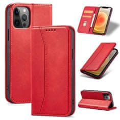 FORCELL knížkové pouzdro Magnet Fancy Case pro iPhone 12 Pro se stojánkem a kapsou na karty , červená, 9145576249451