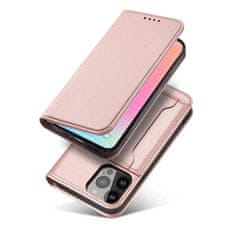 FORCELL Knížkové pouzdro Magnet Card Case pro iPhone 13 Pro Max se stojánkem a kapsou na karty , růžová, 9145576251003