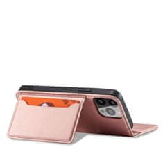 FORCELL Knížkové pouzdro Magnet Card Case pro iPhone 13 Pro Max se stojánkem a kapsou na karty , růžová, 9145576251003