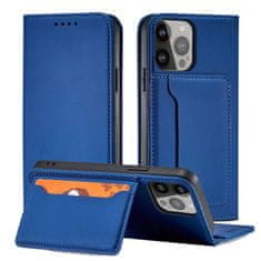 FORCELL Knížkové pouzdro Magnet Card Case pro iPhone 13 mini se stojánkem a kapsou na karty , modrá, 9145576250877