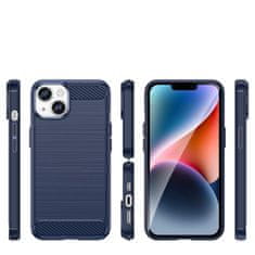 FORCELL Carbon Case kryt na iPhone 14 Plus , silikonové, modré, 9145576267233