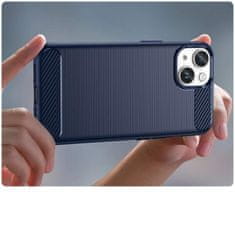 FORCELL Carbon Case kryt na iPhone 14 Plus , silikonové, modré, 9145576267233