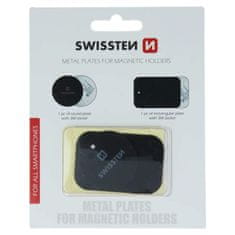 SWISSTEN Swissten Set Kovový Lepící Štítek A Podložka K Magnetickým Držákům Do Auta (Retail Pack) 8595217466135
