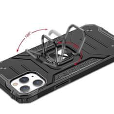 WOZINSKY Ring Armor pouzdro iPhone 14 Pro Max , pancéřové s magnetickým úchytem a kroužkem , modrá