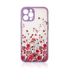 FORCELL Pouzdro Design Case iPhone 13 Pro Max , idylické květiny , fialová, 9145576253830