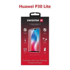 SWISSTEN Sklo Swissten Full Glue, Color Frame, Case Friendly Pro Huawei P30 Lite Černé