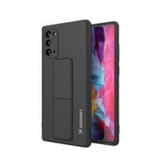 WOZINSKY Kickstand flexibilní silikonové pouzdro se stojánkem pro Samsung Galaxy Note 20 , černá