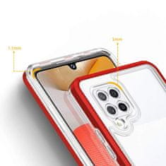 FORCELL Zadní kryt Clear 3v1 na Samsung Galaxy A42 5G , červená, 9145576242742