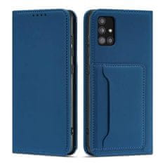 FORCELL Knížkové pouzdro Magnet Card Case pro Samsung Galaxy A12 5G se stojánkem a kapsou na karty , modrá, 9145576251034