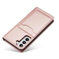 FORCELL Knížkové pouzdro Magnet Card Case pro Samsung Galaxy S22 se stojánkem a kapsou na karty , růžová, 9145576251287