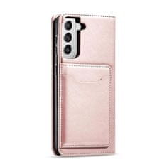 FORCELL Knížkové pouzdro Magnet Card Case pro Samsung Galaxy S22 se stojánkem a kapsou na karty , růžová, 9145576251287