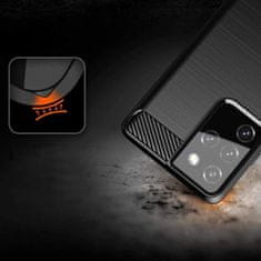 FORCELL kryt Carbon Case Samsung Galaxy S21 Ultra 5G , černá, 9111201924819