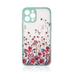 FORCELL Pouzdro Design Case iPhone 13 Pro Max , idylické květiny , modrá