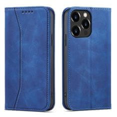 FORCELL Magnet Fancy Case pouzdro iPhone 14 Pro , knížkové s uzavírací klapou, modrá, 9145576263792