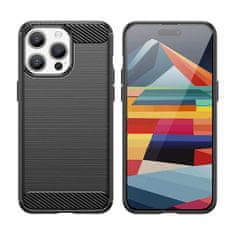 FORCELL silikonový kryt Carbon Case iPhone 15 Pro, modrá, 9145576279465