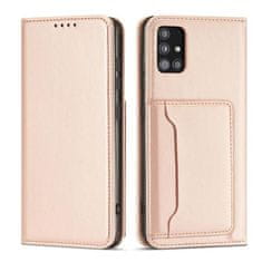 FORCELL Knížkové pouzdro Magnet Card Case pro Samsung Galaxy A12 5G se stojánkem a kapsou na karty , růžová, 9145576251041