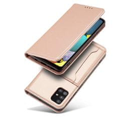 FORCELL Knížkové pouzdro Magnet Card Case pro Samsung Galaxy A12 5G se stojánkem a kapsou na karty , růžová, 9145576251041