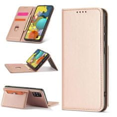 FORCELL Knížkové pouzdro Magnet Card Case pro Samsung Galaxy A12 5G se stojánkem a kapsou na karty , růžová, 9145576251041