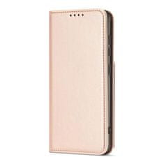 FORCELL Knížkové pouzdro Magnet Card Case pro Samsung Galaxy A12 5G se stojánkem a kapsou na karty , růžová, 9145576251041