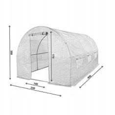 4iQ Group Náhradní plachta na fóliovník 2,5x4m BÍLÝ