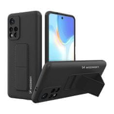 WOZINSKY Kickstand flexibilní silikonové pouzdro se stojánkem pro Xiaomi Redmi Note 11S / Note 11 , černá