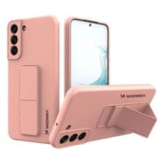 WOZINSKY Kickstand flexibilní silikonové pouzdro se stojánkem pro Samsung Galaxy S22+ , růžové