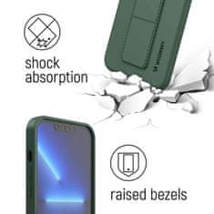 WOZINSKY Kickstand flexibilní silikonové pouzdro se stojánkem pro Samsung Galaxy S22+ , růžové