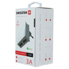 SWISSTEN Swissten Síťový Adaptér Smart Ic 2X Usb 3A Power Bílý 8595217463257