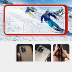 FORCELL Zadní kryt Clear 3v1 na Samsung Galaxy S21 5G , červená, 9145576242834