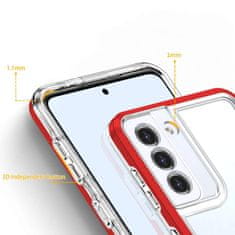 FORCELL Zadní kryt Clear 3v1 na Samsung Galaxy S21 5G , červená, 9145576242834