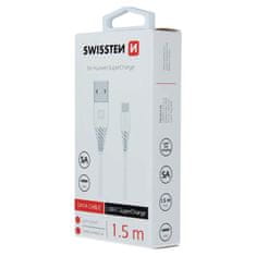 SWISSTEN Datový Kabel Swissten Usb / Usb-C Huawei Super Charge 5A 1,5M Bílý 8595217463790