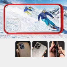 FORCELL Zadní kryt Clear 3v1 na iPhone 12 Pro Max , červená, 9145576242445
