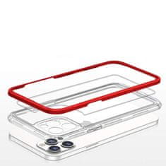 FORCELL Zadní kryt Clear 3v1 na iPhone 12 Pro , červená, 9145576242414