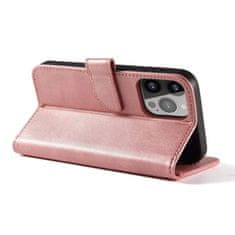 FORCELL Kožené flipové pouzdro Magnet Case pro iPhone 13 Pro , růžová, 9145576230664