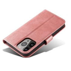 FORCELL Kožené flipové pouzdro Magnet Case pro iPhone 13 Pro , růžová, 9145576230664